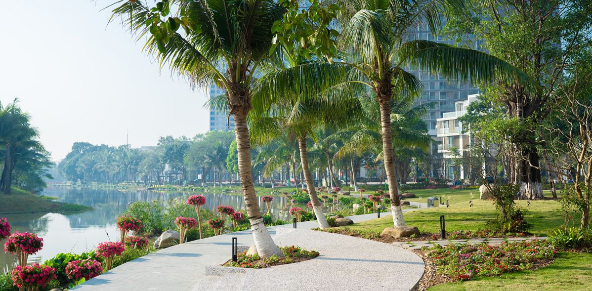 đường chạy bộ đa giác quan cảm xức ở khu đô thị Ecopark Văn Giang